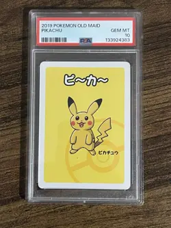 2019 Pokemon Pikachu Old Maid Deck PSA 10 Gem Mint - Image 1