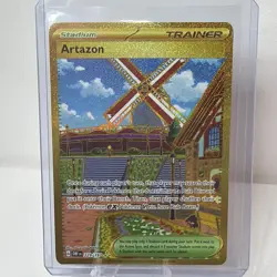 Pokemon Artazon Gold Rare Full Art Holo Stadium SV03 Obsidian Flames 229/197 NM+ - Image 1