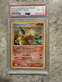 2009 Pokemon Platinum Arceus - Charizard Holo 1/99 - PSA 6 - Image 1