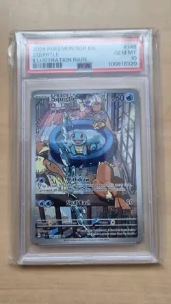 SQUIRTLE 148/142 PSA 10 STELLAR CROWN ILLUSTRATION RARE POKEMON CARD ENGLISH - Image 1