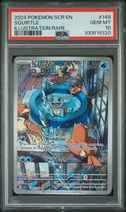SQUIRTLE 148/142 PSA 10 STELLAR CROWN ILLUSTRATION RARE POKEMON CARD ENGLISH - Image 2
