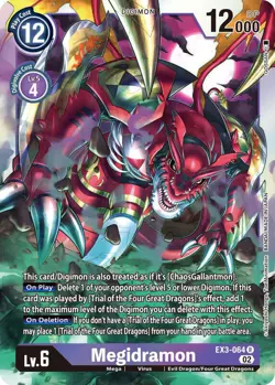 Megidramon EX3-064 R Revision Pack Cards Digimon TCG - Image 1