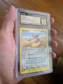 (POP 2) CGC 10 PRISTINE 2003 Cat Pokemon Delcatty 34/100 EX Sandstorm Card - Image 2