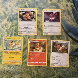 Mid era Eevee Pokemon Card Lot, Tcg Eevee. - Image 1