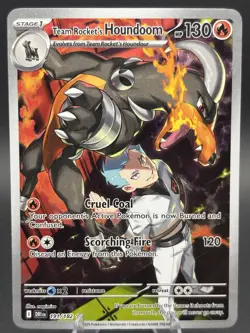 Pokemon TCG Team Rockets Houndoom Illustration Rare Card 191/182 Destined Rivals - Image 1