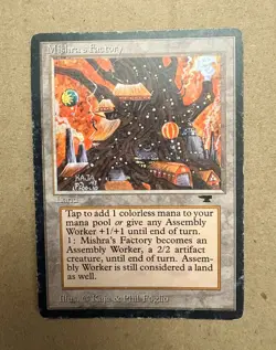 Mishra's Factory (Fall) Antiquities - vintage MTG card. Heavily Played - Image 1