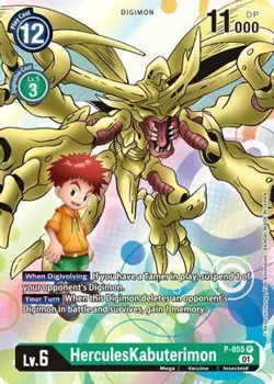 Foil HerculesKabuterimon - P-055 P-055 P Digimon Promotion Cards Digimon TCG - Image 1