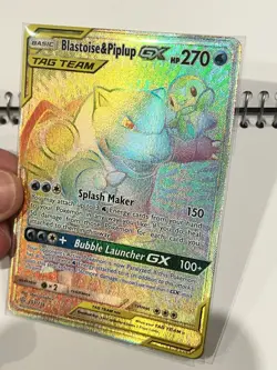 Blastoise & Piplup GX - 253/236 - Cosmic Eclipse - Rainbow - Pokemon Card - NM/M - Image 4