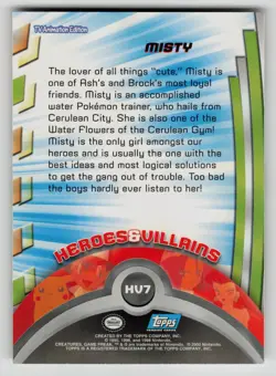 Misty #153 Topps Trading Cards Series 3 Pokemon LP - Image 2