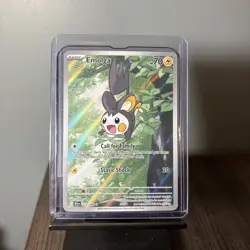 Pokemon Black Bolt Emolga 112/086 Illustration Rare Holo Card NM - Image 1