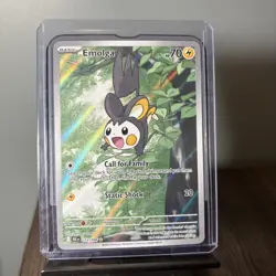 Pokemon Black Bolt Emolga 112/086 Illustration Rare Holo Card NM - Image 4