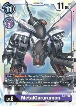Foil MetalGarurumon - P-027 P-027 P Digimon Promotion Cards Digimon TCG - Image 1