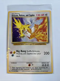 Legendary Birds Pokemon Jumbo Card Articuno Moltres Zapdos - Image 1