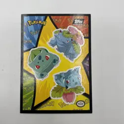 1999 Topps Pokemon Movie Sticker Bulbasaur Ivysaur Venusaur Puzzle Card - Image 1