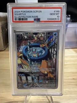 2024 Pokemon Squirtle Illustration Rare PSA 10 Graded Card #148 - Image 1