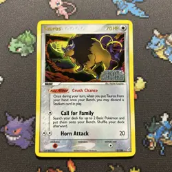 Tauros 12/100 Reverse Holo NM -Stamped Pokemon Card- EX Crystal Guardians (5z) - Image 1