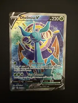 NM Dhelmise V (Full Art) 187/202 Sword & Shield Base Set Ultra Rare Pokemon Card - Image 1