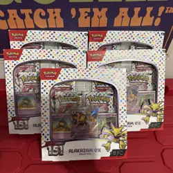 Pokemon TCG Scarlet and Violet - 151 Alakazam ex Collection Box x5 - Image 3