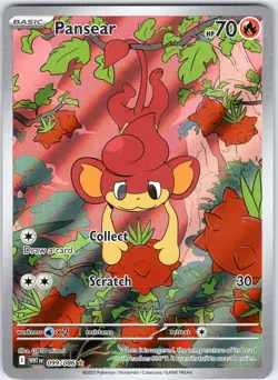 PANSEAR 099/086 WHT WHITE FLARE ENGLISH POKEMON NEAR MINT - Image 1
