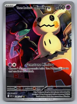 Team Rocket's Mimikyu 238/217 Illustration Rare Ascended Heroes Pokemon NM - Image 1