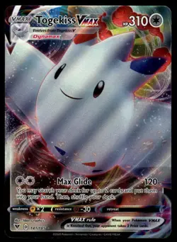 POKEMON TOGEKISS VMAX VIVID VOLTAGE 141/185 HOLO VMAX RARE NM/M - Image 1