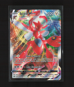 2020 Pokemon Scizor VMAX Ultra Rare Darkness Ablaze SWSH03 Metal Holo #119/189 - Image 1