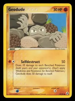 Pokemon Card Geodude 53/92 Legend Maker Vintage LP 2006 - Image 1