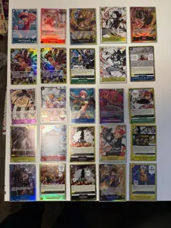 One Piece TCG Card Lot (SR, Jolly Roger Foils, Dons, Holos) Near Mint. 47 Cards - Image 1