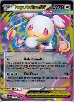Mega Audino ex - 172/217 ME: Ascended Heroes - Pokemon Card - NM - Image 1