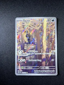 Deino Holo Illustration Rare 2025 Pokemon TCG S&V White Flare Card 146/086 80 - Image 1