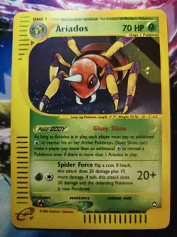 Ariados - AQ: Aquapolis (H3/H32) e-Reader Holo Rare Pokemon Card MP - Image 1