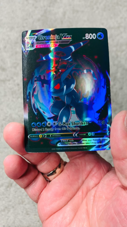 Greninja VMax HP800 G-Max Shuriken Holo Fan Art Display Card NM! - Image 2
