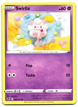 Swirlix 083/195 - Silver Tempest Common Pokemon TCG - LP Card - Image 1