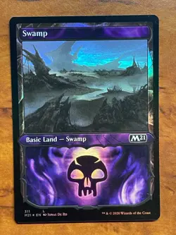 Swamp 311 Showcase Foil MTG Magic the Gathering Card NM Near Mint M21 - Image 1