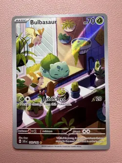 Pokemon TCG Stellar Crown Bulbasaur Holo Rare Card 143/142 Sv07 IR - Image 1