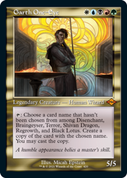 [1x] Garth One-Eye - Foil - Retro Frame Near Mint, English Modern Horizons 2 Ext - Image 1