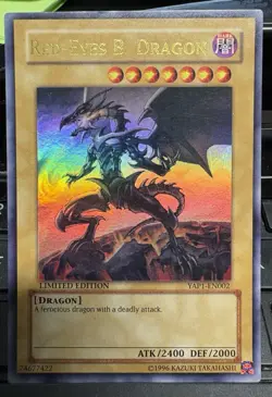 Yu-Gi-Oh Trading Card Red-Eyes B Dragon Ultra Rare YAP1-EN002 Limited Edition - Image 1