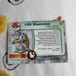 Pokemon TV Topps Chrome Blastoise #09 Rare Trading Card 2000 Pokemon - Image 4