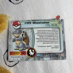 Pokemon TV Topps Chrome Blastoise #09 Rare Trading Card 2000 Pokemon - Image 5