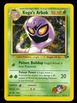 Pokemon KOGA'S ARBOK 25/132 Gym Challenge - NEAR MINT - Image 1