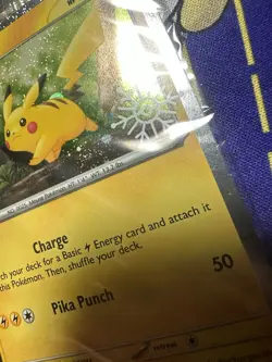 Pikachu 3X Swirl 025/165 Factory Sealed Snowflake Stamped Cosmos Holo Pokemon - Image 4