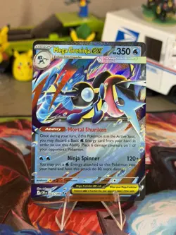 Mega Greninja EX Pokemon ME04: Chaos Rising #022/086 NM Double Rare - Image 1