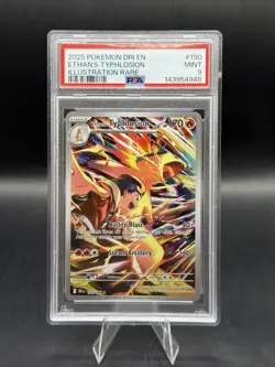 Pokemon Destined Rivals Ethan’s Typhlosion Illustration Rare 190/182 PSA 9 Mint - Image 1