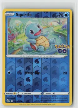 Squirtle Reverse Holo Common Pokemon GO 015/078 NM - Image 1