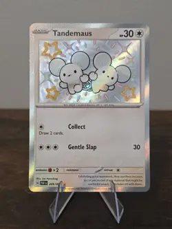 Tandemaus 209/091 Sv: Paldean Fates Holo Shiny Rare Pokemon - Image 1