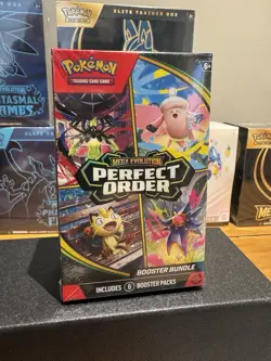 SUPER SALE! Pokemon TCG Mega Evolution—Perfect Order Booster Bundle 6 Packs - Image 1