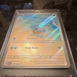 Pokemon TCG Squirtle 170/165 Sv: Scarlet & Violet 151 Illustration Rare GEM - Image 4