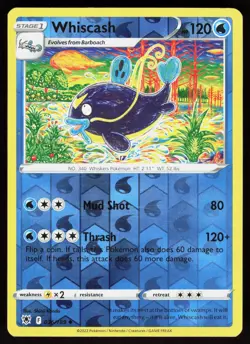 Whiscash 036/189 Uncommon Astral Radiance Pokemon Reverse Holo Lightly Played - Image 1