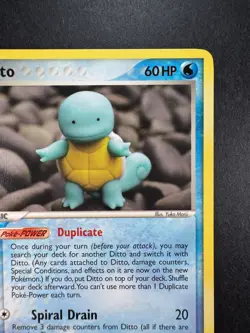 2005 Pokemon Ditto (Squirtle) EX Delta Species 64/113 Non-holo Regular - Image 3