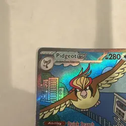 Pokemon Pidgeot ex Holo Full Art 225/197 SV03 Obsidian Flames 280 HP 2023 - Image 2